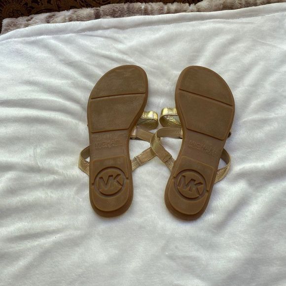 MICHAEL KORS Women Metallic Gold Bow Sandals - NEW NWOB - Picture 12 of 12